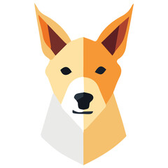 Obraz premium Illustration Vector of abstract close up of a head of a dog