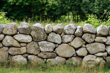 image of stone wall in rural environment .generative ai