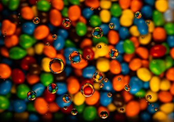 Abstract of colored candy