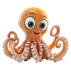 PNG cute octopus, transparent background