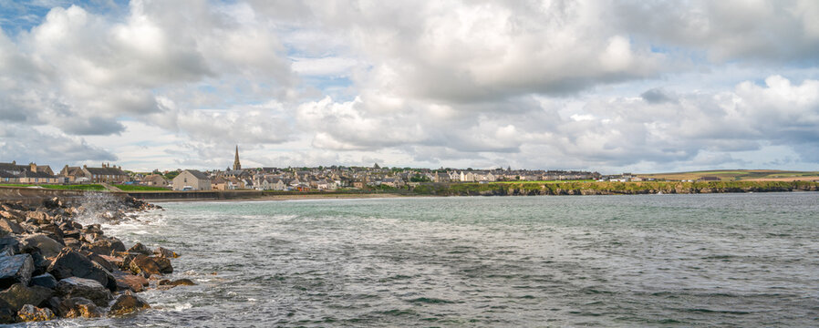 Coastal view of Thurso, Caithness, Scotland.
