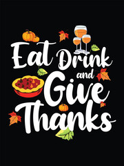 Thanksgiving quote typography t-shirt design
