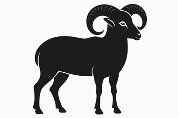 Bighorn Sheep silhouette black vector A.eps