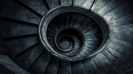 Dark Spiral Staircase Architecture Interior Design