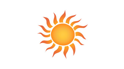 Cartoon Style Sun Logo Illustration No Background Perfect for Print on Demand 