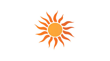 Cartoon Style Sun Logo Illustration No Background Perfect for Print on Demand 