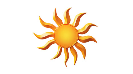 Cartoon Style Sun Logo Illustration No Background Perfect for Print on Demand 