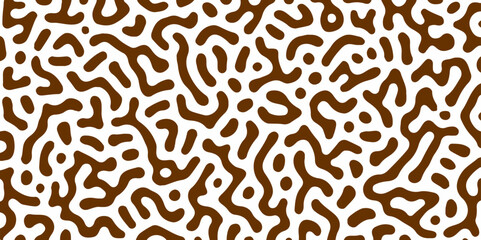 Abstract Turing pattern background. Trendy Black and white Turing pattern. Colorful pattern of abstract lines. Seamless vector. Repeated Elegant Artistic Textile, Seamless Design. Hand drawn, minimal.