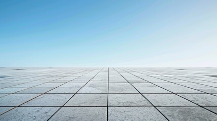 Pavements and tiles under a clear sky