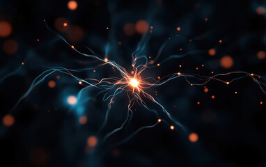 Fototapeta premium A captivating abstract representation of energy and light, showcasing vibrant colors and dynamic lines against a dark backdrop.