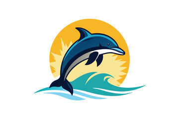 Fototapeta premium Dolphins are often associated with playfulness F.eps