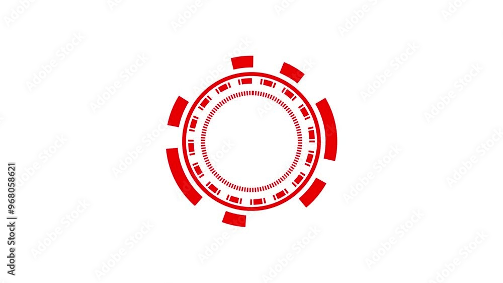 Aufkleber news, information and digital neon hud . element of hud interface. loop animation of technology hud.