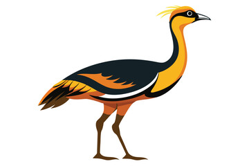 Obraz premium Kori Bustard clean silhouette color E.eps