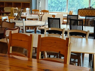 A large furniture warehouse, a store of used furniture, second hand