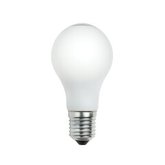 A white light bulb against a black background.