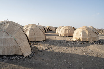Djibouti, Abbe lake area, local village