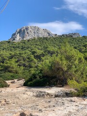 Mountain landscape with sky and clouds