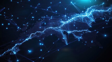 Abstract Digital World Map