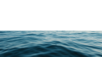 calm ocean water isolated on transparent background