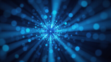 Obraz premium abstract blue background with bokeh