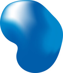 Blue Abstract Fluid Shape Element