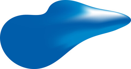 Blue Abstract Fluid Shape Element