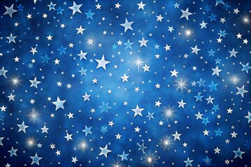 Fototapeta premium Abstract blue background with sparkling stars and patterns