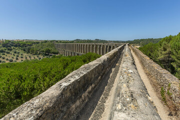 Fototapeta premium Aqueduct of the convent of Christ Portugal. name in portuguese 