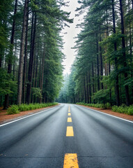 Fototapeta premium road in the forest