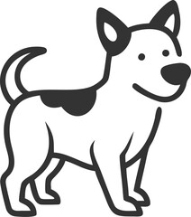 A dog with a black and white pattern on its back