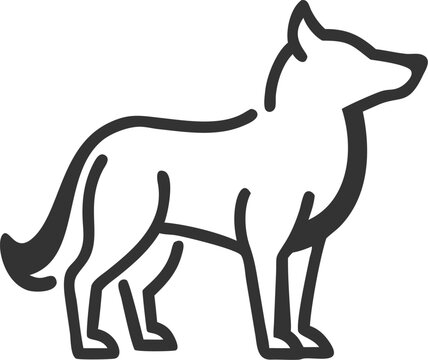 recommend clip art: A dog is standing in front of a white background