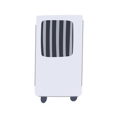 condenser air conditioner cartoon. ductwork ventilation, filter efficiency, thermostat freon condenser air conditioner sign. isolated symbol vector illustration