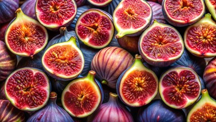 streaked passionfruit texture background close-up of sliced fruit