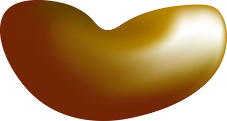 Brown Abstract Fluid Shape Element
