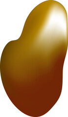 Brown Abstract Fluid Shape Element