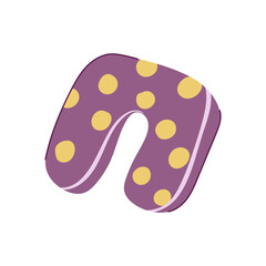 cushion airplane pillow cartoon. sleep portable, ergonomic compact, lightweight memory cushion airplane pillow sign. isolated symbol vector illustration