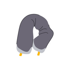 travel airplane pillow cartoon. support neck, cushion sleep, portable ergonomic travel airplane pillow sign. isolated symbol vector illustration