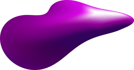 Purple Abstract Fluid Shape Element