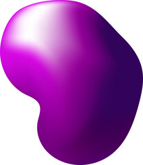 Purple Abstract Fluid Shape Element