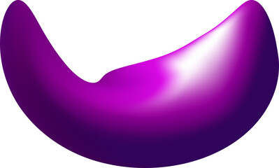 Purple Abstract Fluid Shape Element