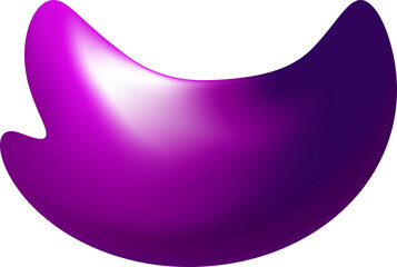 Purple Abstract Fluid Shape Element