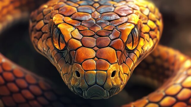 Viper snake mascot logo background AI generated image