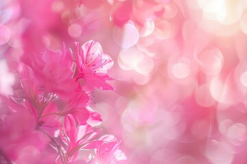 Fototapeta premium A pink flower with a pink background, generative ai image