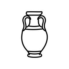Greek Vase Outline Icon, Vector illustration