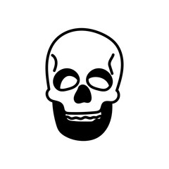 Skull Of Prehistoric Man Glyph Icon, Vector illustration