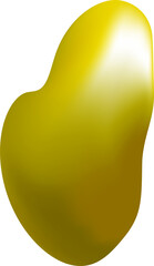 Yellow Abstract Fluid Shape Element