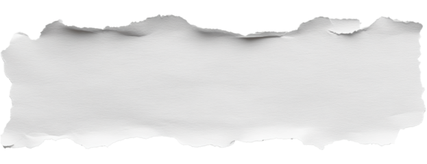 White ripped paper torn edges strips isolated on black background
