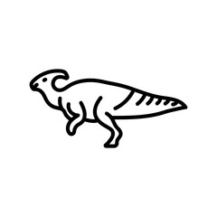 Parasaurolophus Outline Icon, Vector illustration