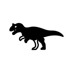 Allosaurus Glyph Icon, Vector illustration