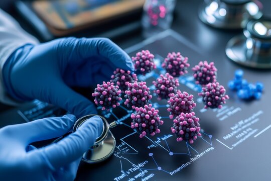 Herpes Treatment Blueprint represented in a detailed medical chart, showing the structure of personalized care plans for effective long-term management